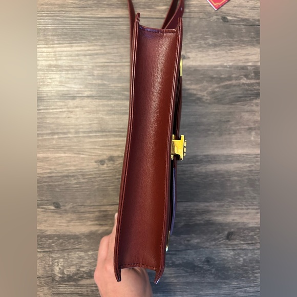 Authentic Cartier Vintage Burgundy Crossbody Bag Mastline Bordeaux-EUC - Picture 7 of 15